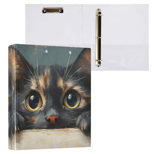 Aktenordner mit 3 Ringen, blickende Katze, für 200 Blatt, Aktenaufbewahrung für Damen, Herren, Schule, Bürobedarf Aktenordner mit 3 Ringen, blickende Katze, für 200 Blatt, Aktenaufbewahrung für Damen, Herren, Schule, Bürobedarf von Mnsruu