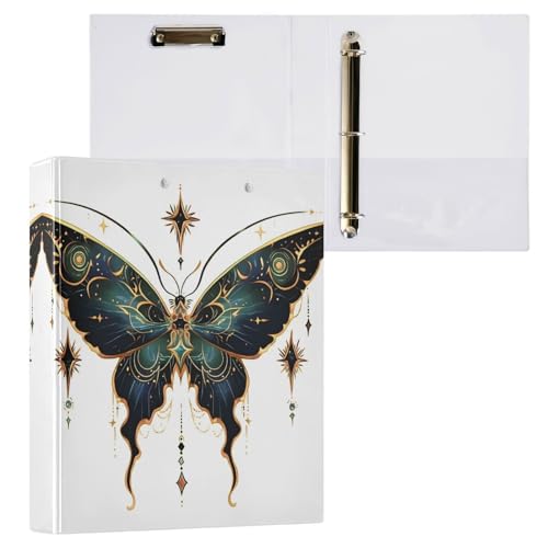 Aktenordner mit 3 Ringen, leuchtender Schmetterling, hält 200 Blatt, Aktenaufbewahrung für Damen, Herren, Schule, Bürobedarf Aktenordner mit 3 Ringen, leuchtender Schmetterling, hält 200 Blatt, Aktenaufbewahrung für Damen, Herren, Schule, Bürobedarf von Mnsruu