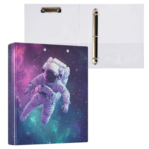 Astronaut in Space 3 D-Ringbuch A4, 1 Packung mit 200 Blatt, für Kinder, Schulbedarf, Damen, Herren, Büro von Mnsruu