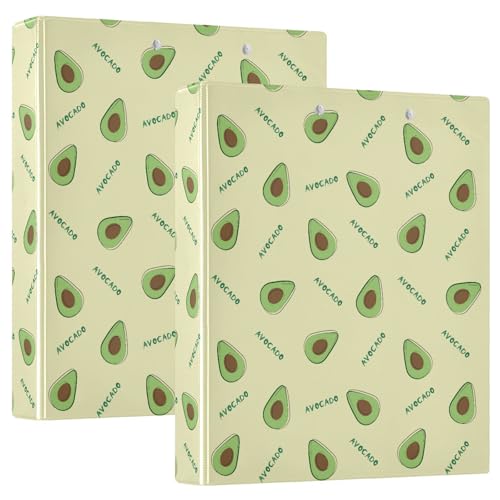 Avocado, nahtloses Muster, 3 D-Ringordner, A4, 2 Stück mit 200 Blatt, für Kinder, Schulbedarf, Damen, Herren, Büro Avocado, nahtloses Muster, 3 D-Ringordner, A4, 2 Stück mit 200 Blatt, für Kinder, Schulbedarf, Damen, Herren, Büro von Mnsruu