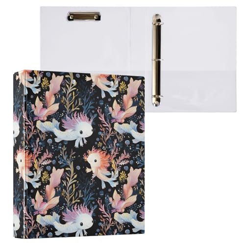 Axolotl Meerjungfrauen-Muster, 3 D-Ringordner, A4, 1 Packung mit 200 Blatt, für Kinder, Schulbedarf, Damen, Herren, Büro Axolotl Meerjungfrauen-Muster, 3 D-Ringordner, A4, 1 Packung mit 200 Blatt, für Kinder, Schulbedarf, Damen, Herren, Büro von Mnsruu