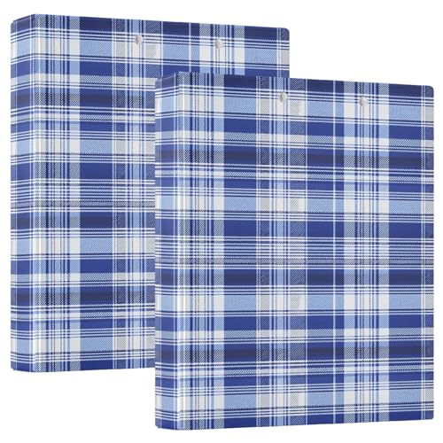 Blau-weißes Karomuster, 3 D-Ringordner, A4, 2 Stück mit 200 Blatt, für Kinder, Schulbedarf, Damen, Herren, Büro Blau-weißes Karomuster, 3 D-Ringordner, A4, 2 Stück mit 200 Blatt, für Kinder, Schulbedarf, Damen, Herren, Büro von Mnsruu