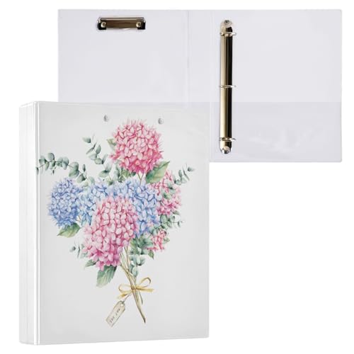 Blumenstrauß mit Eukalyptus-Hortensien, 3-D-Ringbuch, A4, 1 Packung mit 200 Blatt, für Kinder, Schulbedarf, Damen, Herren, Büro Blumenstrauß mit Eukalyptus-Hortensien, 3-D-Ringbuch, A4, 1 Packung mit 200 Blatt, für Kinder, Schulbedarf, Damen, Herren, Büro von Mnsruu