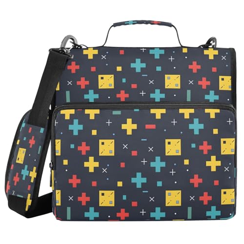 Bunte Graffiti-Tasche mit Reißverschluss, mit Griff, Schultergurt, 3-Ringbuch, Organizer für Schule, Arbeit, Büro Bunte Graffiti-Tasche mit Reißverschluss, mit Griff, Schultergurt, 3-Ringbuch, Organizer für Schule, Arbeit, Büro von Mnsruu