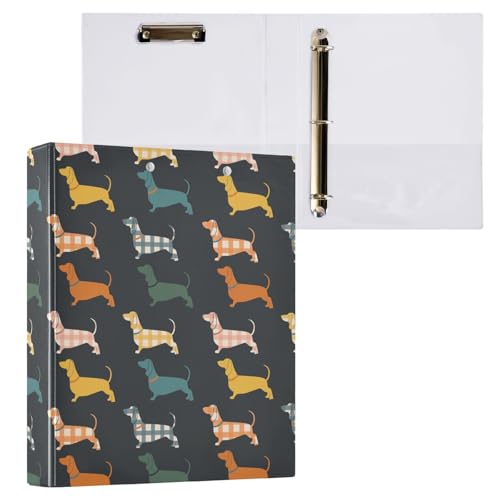Bunter Dackel, 3 D-Ringordner, A4, 1 Packung mit 200 Blatt, für Kinder, Schulbedarf, Damen, Herren, Büro Bunter Dackel, 3 D-Ringordner, A4, 1 Packung mit 200 Blatt, für Kinder, Schulbedarf, Damen, Herren, Büro von Mnsruu