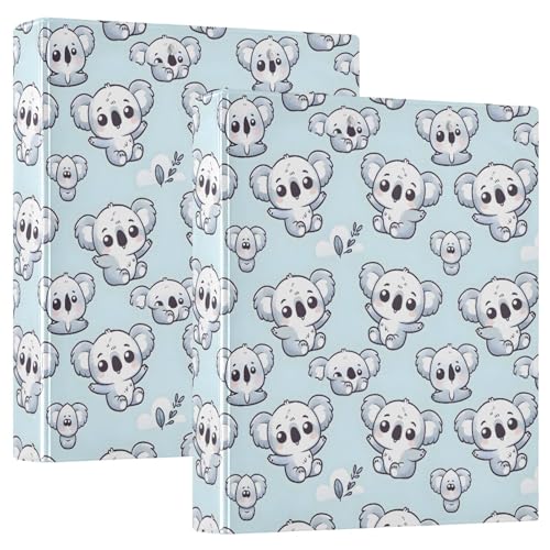 Cartoon Koala 3 D-Ringbuch A4 2 Pack mit 200 Blatt für Kinder Schulbedarf Damen Herren Büro Cartoon Koala 3 D-Ringbuch A4 2 Pack mit 200 Blatt für Kinder Schulbedarf Damen Herren Büro von Mnsruu
