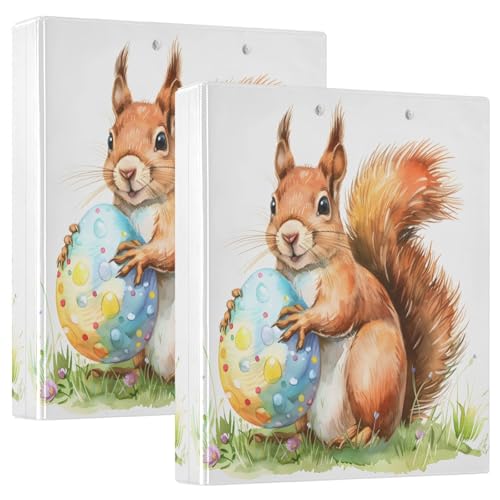 Eichhörnchen mit Ostereiern, 3 D-Ringordner, A4, 2 Stück mit 200 Blatt, für Kinder, Schulbedarf, Damen, Herren, Büro Eichhörnchen mit Ostereiern, 3 D-Ringordner, A4, 2 Stück mit 200 Blatt, für Kinder, Schulbedarf, Damen, Herren, Büro von Mnsruu