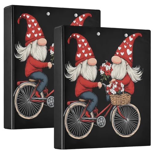 Gnomes Lovers Fahrrad-Ringbuch, 3 D-Ringe, A4, 2 Stück mit 200 Blatt, für Kinder, Schulbedarf, Damen, Herren, Büro Gnomes Lovers Fahrrad-Ringbuch, 3 D-Ringe, A4, 2 Stück mit 200 Blatt, für Kinder, Schulbedarf, Damen, Herren, Büro von Mnsruu