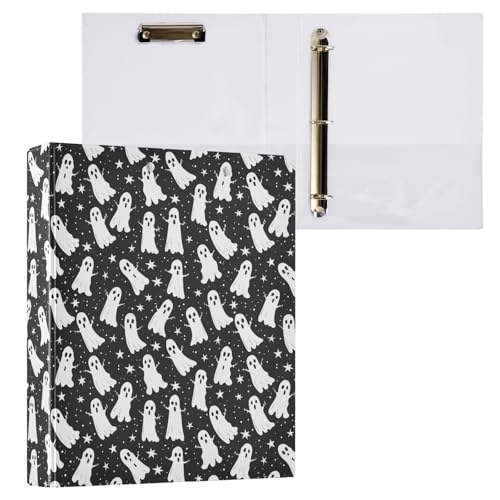 Halloween Cute Ghosts Stars 3 D-Ringbuch A4 1 Packung mit 200 Blatt für Kinder Schulbedarf Damen Herren Büro Halloween Cute Ghosts Stars 3 D-Ringbuch A4 1 Packung mit 200 Blatt für Kinder Schulbedarf Damen Herren Büro von Mnsruu