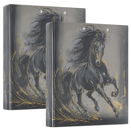 Horse Gold Line 3 D-Ringbuch, A4, 2 Stück mit 200 Blatt, für Kinder, Schulbedarf, Damen, Herren, Büro Horse Gold Line 3 D-Ringbuch, A4, 2 Stück mit 200 Blatt, für Kinder, Schulbedarf, Damen, Herren, Büro von Mnsruu