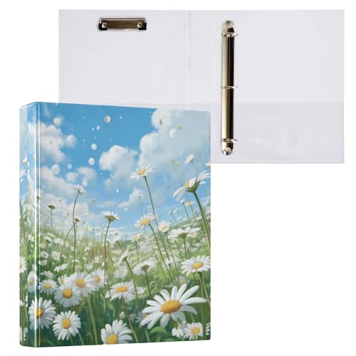 Kleine Gänseblümchen-Ordner mit 3 Ringen, mit Klemmbrett, Aktenordner für Büro, Schule, mit Tasche Kleine Gänseblümchen-Ordner mit 3 Ringen, mit Klemmbrett, Aktenordner für Büro, Schule, mit Tasche von Mnsruu