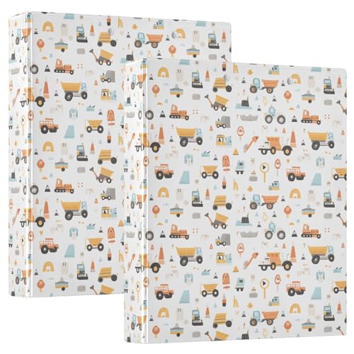 LKW-Konstruktionsmuster, 3 D-Ringordner, A4, 2 Stück mit 200 Blatt, für Kinder, Schulbedarf, Damen, Herren, Büro LKW-Konstruktionsmuster, 3 D-Ringordner, A4, 2 Stück mit 200 Blatt, für Kinder, Schulbedarf, Damen, Herren, Büro von Mnsruu