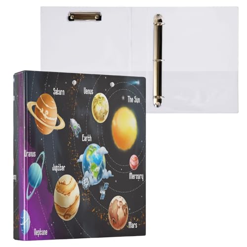 Lustiges Bildungsdesign, Sonnensystem mit Sonnenkollektionen, 3 D-Ringordner, A4, 1 Packung mit 200 Blatt, für Kinder, Schulbedarf, Damen, Herren, Büro Lustiges Bildungsdesign, Sonnensystem mit Sonnenkollektionen, 3 D-Ringordner, A4, 1 Packung mit 200 Blatt, für Kinder, Schulbedarf, Damen, Herren, Büro von Mnsruu
