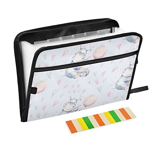 Mnsruu Fächermappe Nilpferd, Nilpferd, erweiterbare Akkordeon-Aktenordner 13 Taschen Dokumentenorganizer für Schule Büro Zuhause Mnsruu Fächermappe Nilpferd, Nilpferd, erweiterbare Akkordeon-Aktenordner 13 Taschen Dokumentenorganizer für Schule Büro Zuhause von Mnsruu