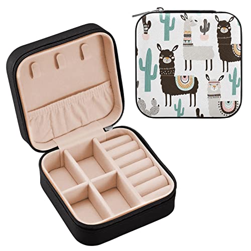 Mnsruu Lama Kaktus Schmuckschatulle Halskette Ring Aufbewahrung Organizer Mini Schmuck Etui Ohrringe Leder Schmuck Reise Organizer für Frauen Mädchen Freundin Frau Geschenk Mnsruu Lama Kaktus Schmuckschatulle Halskette Ring Aufbewahrung Organizer Mini Schmuck Etui Ohrringe Leder Schmuck Reise Organizer für Frauen Mädchen Freundin Frau Geschenk von Mnsruu