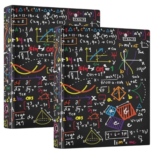 Mnsruu Mathematik-Mathematik-Ringbücher mit 3 transparenten Innenfächern, Klemmbrett, vielseitig, 200 Blatt, für Büro, Zuhause, Schule, 2 Stück Mnsruu Mathematik-Mathematik-Ringbücher mit 3 transparenten Innenfächern, Klemmbrett, vielseitig, 200 Blatt, für Büro, Zuhause, Schule, 2 Stück von Mnsruu