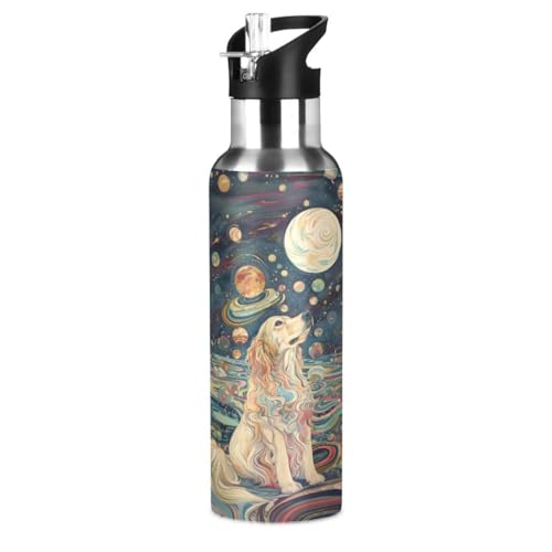 Mnsruu Tempura Gouache ist ein künstlerisches Gemälde eines Hundes Wasserflasche Thermosflasche Edelstahl vakuumisolierte Mundflasche mit breitem Griff Mnsruu Tempura Gouache ist ein künstlerisches Gemälde eines Hundes Wasserflasche Thermosflasche Edelstahl vakuumisolierte Mundflasche mit breitem Griff von Mnsruu