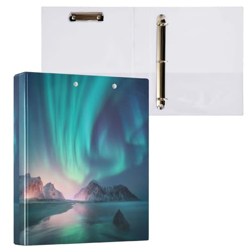 Norwegen Aurora 3 D-Ringbuch A4 1 Packung mit 200 Blatt für Kinder Schulbedarf Damen Herren Büro von Mnsruu