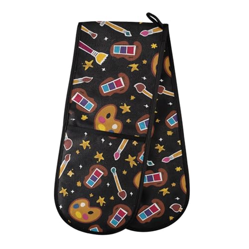 Ofenhandschuhe, doppelte Ofenhandschuhe, Farbpalette, Muster, Ofenhandschuhe, Topflappen, hitzebeständig, gesteppt, für Grillen, Backen, Küche, Kochen Ofenhandschuhe, doppelte Ofenhandschuhe, Farbpalette, Muster, Ofenhandschuhe, Topflappen, hitzebeständig, gesteppt, für Grillen, Backen, Küche, Kochen von Mnsruu