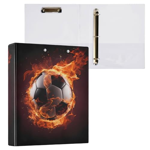 Ordner mit 3 Ringen, Fußball-Feuer-Aktenordner für 200 Blatt, Aktenaufbewahrung für Damen, Herren, Schule, Bürobedarf Ordner mit 3 Ringen, Fußball-Feuer-Aktenordner für 200 Blatt, Aktenaufbewahrung für Damen, Herren, Schule, Bürobedarf von Mnsruu