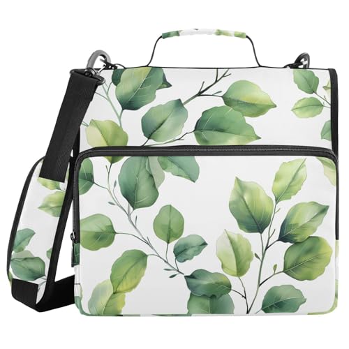 Ordner mit 3 Ringen, Reißverschluss, Schulterriemen, Blätter, Fliesenmuster, B, Fächermappe, Ordner, Aufbewahrung, mehrere Taschen Ordner mit 3 Ringen, Reißverschluss, Schulterriemen, Blätter, Fliesenmuster, B, Fächermappe, Ordner, Aufbewahrung, mehrere Taschen von Mnsruu