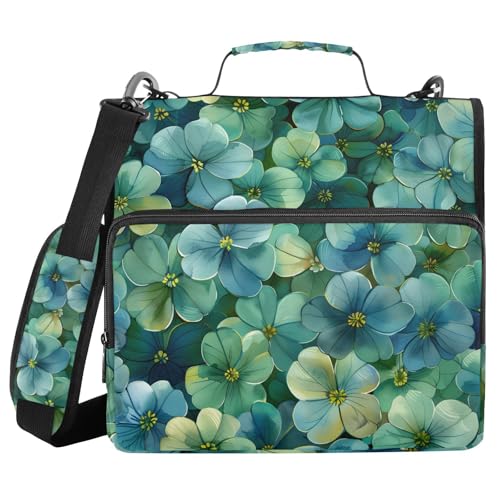 Ordner mit 3 Ringen, Reißverschluss, Schulterriemen, Blätter, Fliesenmuster, eine Fächermappe mit mehreren Taschen Ordner mit 3 Ringen, Reißverschluss, Schulterriemen, Blätter, Fliesenmuster, eine Fächermappe mit mehreren Taschen von Mnsruu