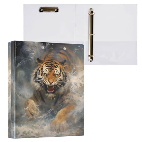 Ordner mit 3 Ringen, Tiger im Wolkenmeer, Aktenordner für 200 Blatt, Aktenaufbewahrung für Damen, Herren, Schule, Bürobedarf Ordner mit 3 Ringen, Tiger im Wolkenmeer, Aktenordner für 200 Blatt, Aktenaufbewahrung für Damen, Herren, Schule, Bürobedarf von Mnsruu