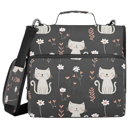 Ordnertasche mit Reißverschluss und Griff, Schultergurt, 3-Ringbuch, Organizer für Schule, Arbeit, Büro Ordnertasche mit Reißverschluss und Griff, Schultergurt, 3-Ringbuch, Organizer für Schule, Arbeit, Büro von Mnsruu