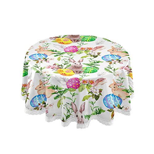 Oster-Tischdecken, rund, Osterhaseneier im Gras, Blumen, dekorative Tischdecke, Tischdecke für runde Tische, Esszimmer, dekorativ für Urlaub, Zuhause, Weihnachten, Party, Picknick Oster-Tischdecken, rund, Osterhaseneier im Gras, Blumen, dekorative Tischdecke, Tischdecke für runde Tische, Esszimmer, dekorativ für Urlaub, Zuhause, Weihnachten, Party, Picknick von Mnsruu