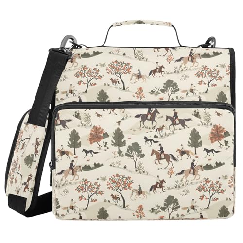Reiter-Tasche mit Reißverschluss, mit Griff, Schultergurt, 3-Ringbuch, Organizer für Schule, Arbeit, Büro Reiter-Tasche mit Reißverschluss, mit Griff, Schultergurt, 3-Ringbuch, Organizer für Schule, Arbeit, Büro von Mnsruu