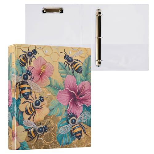 Ringbuch mit 3 Ringen, Bienen-Blume, für 200 Blatt, Aktenaufbewahrung für Damen, Herren, Schule, Bürobedarf Ringbuch mit 3 Ringen, Bienen-Blume, für 200 Blatt, Aktenaufbewahrung für Damen, Herren, Schule, Bürobedarf von Mnsruu