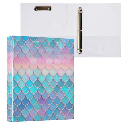 Ringbuch mit 3 Ringen, Fischschuppen, Aquamarin, hält 200 Blatt, Aktenaufbewahrung für Damen, Herren, Schule, Bürobedarf Ringbuch mit 3 Ringen, Fischschuppen, Aquamarin, hält 200 Blatt, Aktenaufbewahrung für Damen, Herren, Schule, Bürobedarf von Mnsruu