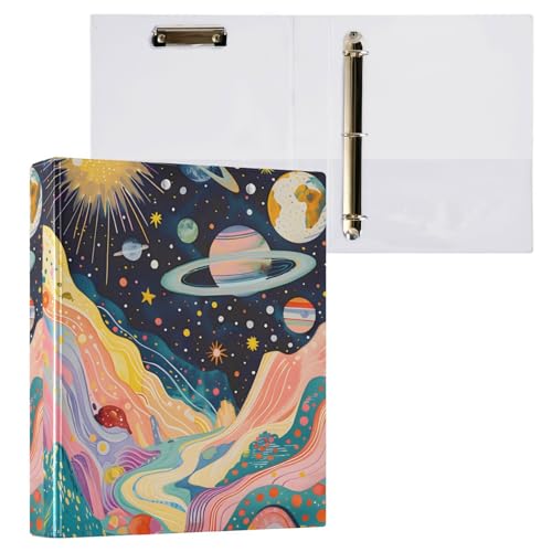 Ringbuch mit 3 Ringen, Planeten, Galaxie, für 200 Blatt, Aktenaufbewahrung für Damen, Herren, Schule, Bürobedarf Ringbuch mit 3 Ringen, Planeten, Galaxie, für 200 Blatt, Aktenaufbewahrung für Damen, Herren, Schule, Bürobedarf von Mnsruu
