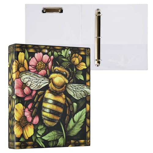 Ringordner mit 3 Ringen, Bienen-Blumen-G, hält 200 Blatt, Aktenaufbewahrung für Damen, Herren, Schule, Bürobedarf Ringordner mit 3 Ringen, Bienen-Blumen-G, hält 200 Blatt, Aktenaufbewahrung für Damen, Herren, Schule, Bürobedarf von Mnsruu