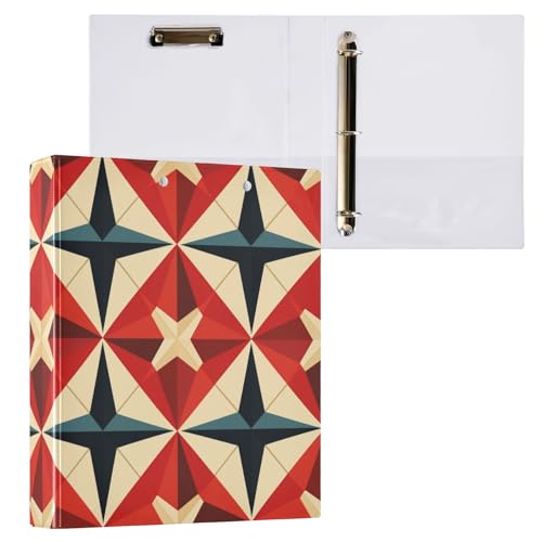 Ringordner mit 3 Ringen, geometrischer Sterne, mit Klemmbrett, für Büro, Schule, mit Tasche Ringordner mit 3 Ringen, geometrischer Sterne, mit Klemmbrett, für Büro, Schule, mit Tasche von Mnsruu