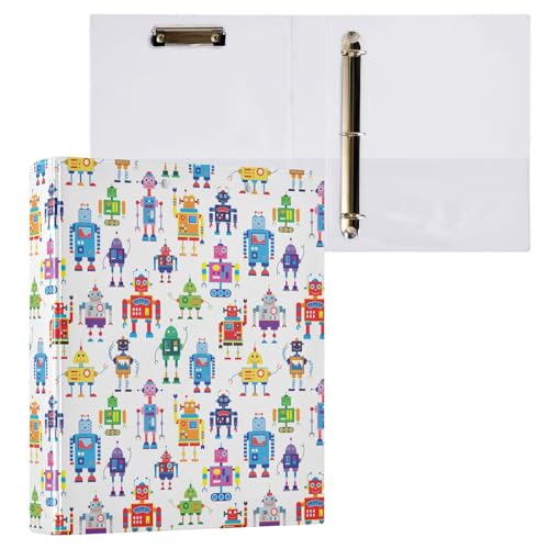 Roboter 3 D-Ringbuch A4, 1 Packung mit 200 Blatt, für Kinder, Schulbedarf, Damen, Herren, Büro Roboter 3 D-Ringbuch A4, 1 Packung mit 200 Blatt, für Kinder, Schulbedarf, Damen, Herren, Büro von Mnsruu