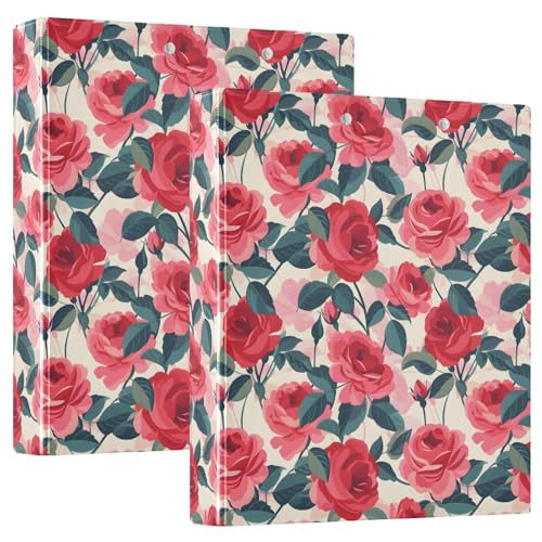 Rose 3 D-Ringbuch, A4, 2 Stück mit 200 Blatt, für Kinder, Schulbedarf, Damen, Herren, Büro Rose 3 D-Ringbuch, A4, 2 Stück mit 200 Blatt, für Kinder, Schulbedarf, Damen, Herren, Büro von Mnsruu