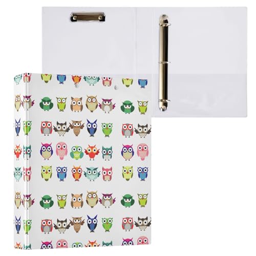 Set mit Eulen, 3 D-Ringordner, A4, 1 Packung mit 200 Blatt, für Kinder, Schulbedarf, Damen, Herren, Büro Set mit Eulen, 3 D-Ringordner, A4, 1 Packung mit 200 Blatt, für Kinder, Schulbedarf, Damen, Herren, Büro von Mnsruu