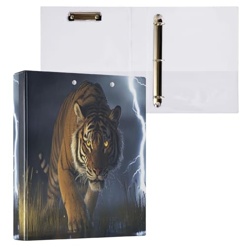 Tiger Lightning 3 D-Ringbuch, A4, 1 Packung mit 200 Blatt, für Kinder, Schulbedarf, Damen, Herren, Büro von Mnsruu