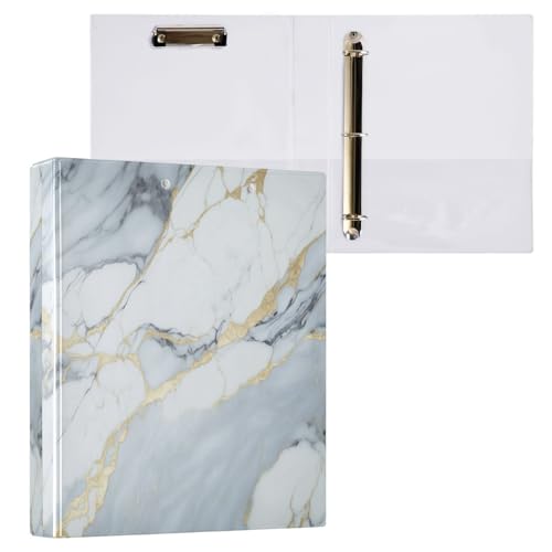 Weißer Marmor mit goldenen Adern, 3 D-Ringordner, A4, 1 Packung mit 200 Blatt, für Kinder, Schulbedarf, Damen, Herren, Büro Weißer Marmor mit goldenen Adern, 3 D-Ringordner, A4, 1 Packung mit 200 Blatt, für Kinder, Schulbedarf, Damen, Herren, Büro von Mnsruu
