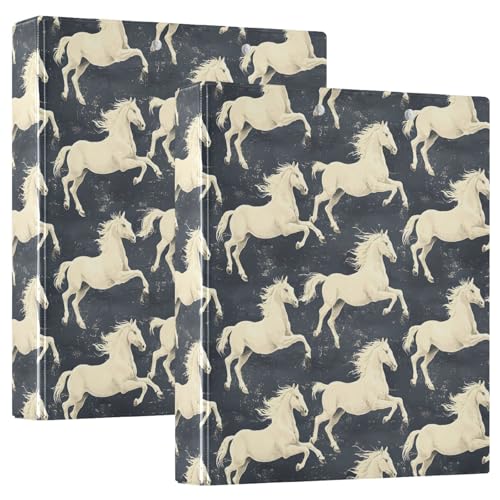 White Horse 3 D-Ringbuch, A4, 2 Stück mit 200 Blatt, für Kinder, Schulbedarf, Damen, Herren, Büro White Horse 3 D-Ringbuch, A4, 2 Stück mit 200 Blatt, für Kinder, Schulbedarf, Damen, Herren, Büro von Mnsruu