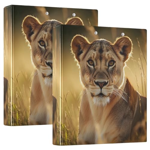 Wild Leopard 3 D-Ringbuch, A4, 2 Stück mit 200 Blatt, für Kinder, Schulbedarf, Damen, Herren, Büro von Mnsruu