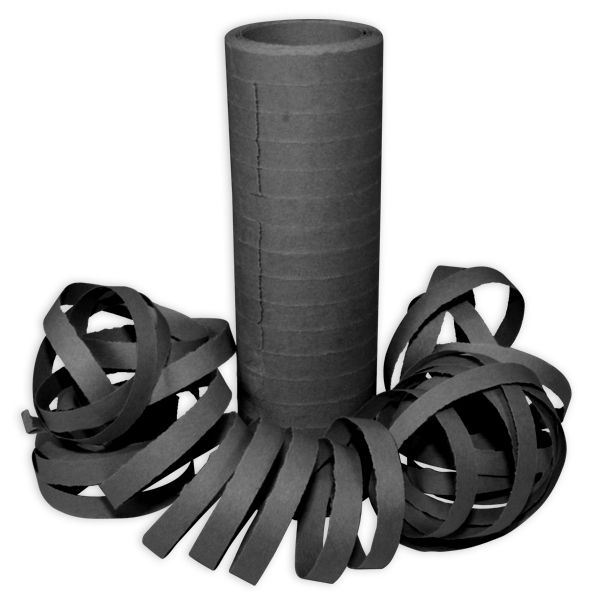 Luftschlangen in schwarz, 1 Rolle schwarze Papierschlangen einfarbig Luftschlangen in schwarz, 1 Rolle schwarze Papierschlangen einfarbig von MoRoS Onlinehandel OG