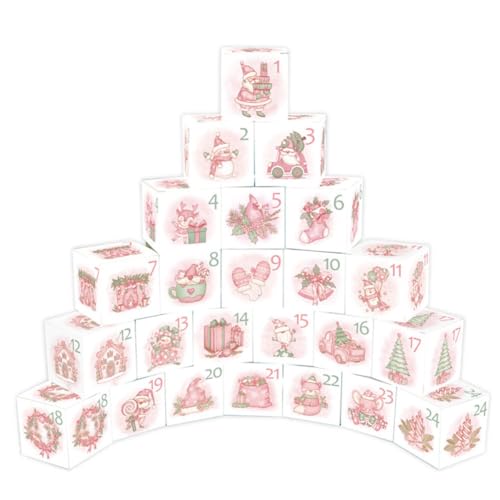 24 Adventskalender zum Befüllen Boxen Weihnachten Klein Weihnachtskalender Boxen von MoSundi