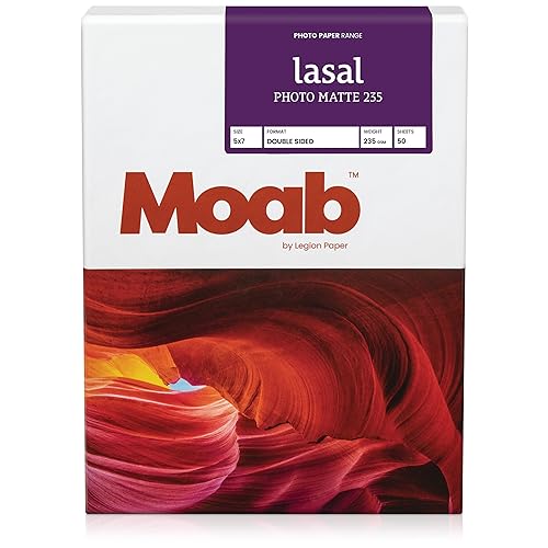 Moab Lasal Photo Matte 235 g/m² Papier 50 Blatt hochwertiges Fotopapier für Tintenstrahldrucker von Moab