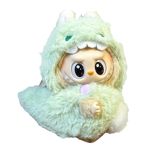 Moamemay Labubu Bekleidung für 17cm Plush, Mini Kuscheltier Puppen Kleidung Outfit nur Bekleidungs zubehör für 17cm Labubu Plüsch Pullover Hoodie Bekleidung DIY Kinder Geschenke (A) von Moamemay