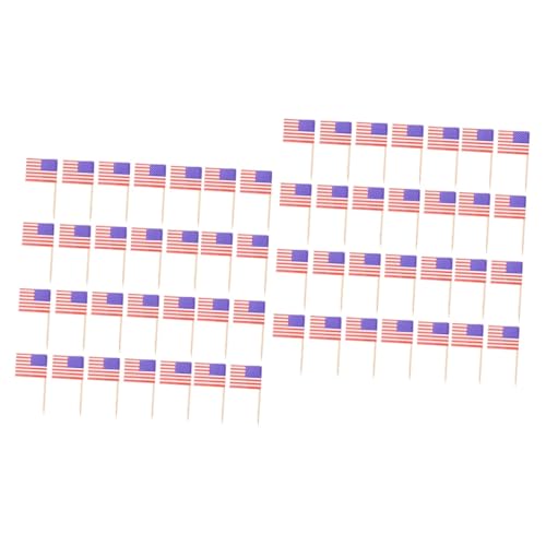2 Sätze Us Flag Cake Topper Cupcake Dekoration Für Unabhängigkeitstag Geburtstagsfeiern Und Partys Flaggen Dekoration Für Festliche 200 Stück * 2 von Mobestech