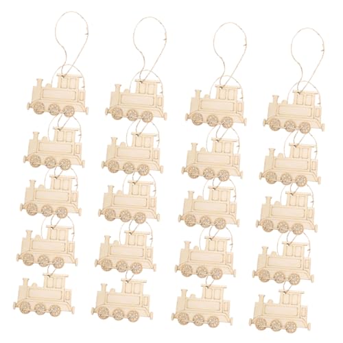 20 Stück Unfertige Holz Zug Ornamente Holz Zugkopf Ausschnitte für Diy Bastelprojekte Dekoration und 20 Stück Unfertige Holz Zug Ornamente Holz Zugkopf Ausschnitte für Diy Bastelprojekte Dekoration und von Mobestech