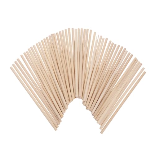 200Stücke Holzdübelstangen Unbehandelte Hartholzstäbe für Bastelarbeiten Mehrstöckige Kuchen Blumensträuße DIY Projekte Vielseitig Einsetzbar von Mobestech