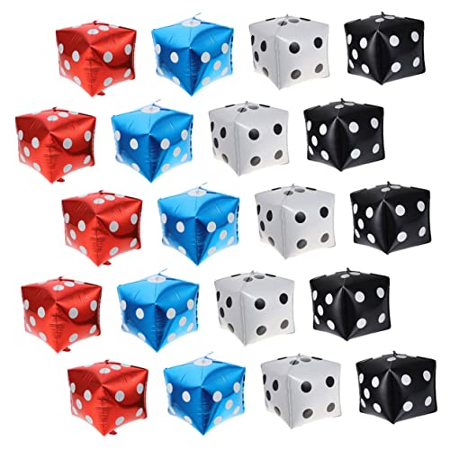 20Stücke Würfelförmige Folienballons und Dekoration für Themenpartys und Spieleveranstaltungen Leicht Aufzublasen von Mobestech